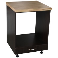 Corp pentru cuptor incorporabil cu sertar Zebra, Wenge/MDF Wenge, cu blat artar, 60 x 85 x 60 cm